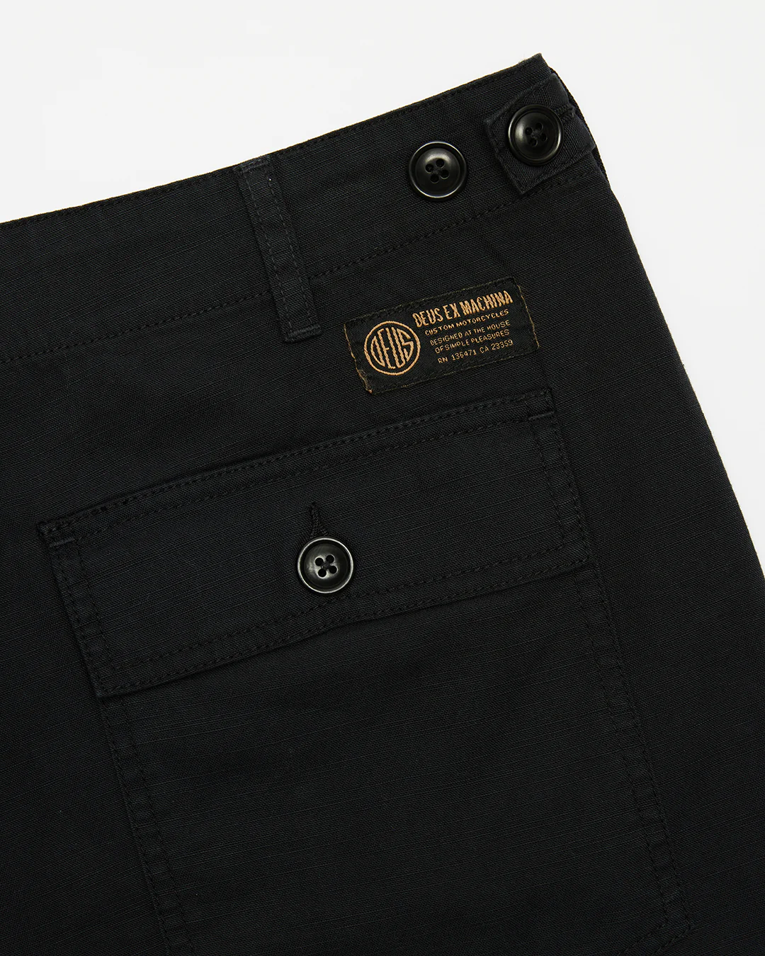 Poplin Harris Fatigue Short - Black - Image 8